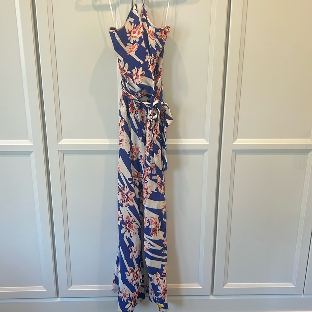 Silk floral jumpsuit